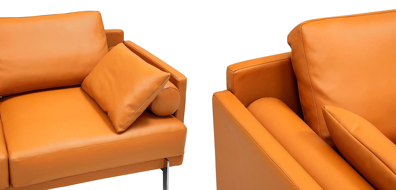 Диван Mosley Orange Sofa Оранжевый Диван Mosley Orange Sofa Оранжевый - Loft-Concept в Грозном