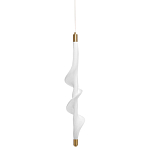 Люстра с белым скрученным плафоном Golden Swirl варинант исполнения - 1 | Loft Concept в Грозном