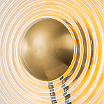 Бра с янтарным стеклянным диском и золотистыми акцентами Savio Glass Disc варинант исполнения - 7 | Loft Concept в Грозном