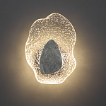 Бра с волнообразным стеклянным плафоном и вставкой из мрамора Liquid Stone варинант исполнения - 4 | Loft Concept в Грозном