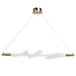 Люстра горизонтальная с волнистым белым плафоном Golden Swirl варинант исполнения - 2 | Loft Concept в Грозном