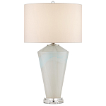 Настольная лампа стеклянная с тканевым абажуром Edges варинант исполнения - 3 | Loft Concept в Грозном