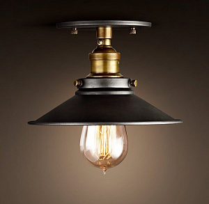 Потолочный светильник 20th c.Factory Filament Metal