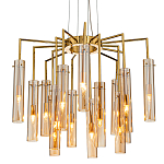 Люстра со стеклянными цилиндрическими плафонами Luminous Cylinders Amber варинант исполнения - 1 | Loft Concept в Грозном