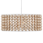 Люстра в форме цилиндра с вставками из деревянных бусин Wooden Beads варинант исполнения - 1 | Loft Concept в Грозном