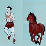 Дизайнерская плитка Конь бегун варинант исполнения - 2 | Loft Concept в Грозном