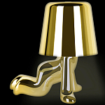 Настольная лампа фигурная цвета золото с гладким абажуром Высота 17 см Sophia варинант исполнения - 5 | Loft Concept в Грозном