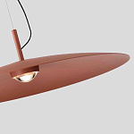 Подвесной светильник круглой формы с коричневым металлическим абажуром Halo Drift варинант исполнения - 2 | Loft Concept в Грозном