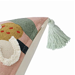 Подушка с цветочным принтом и кисточками Blooming Elegance Daisy варинант исполнения - 3 | Loft Concept в Грозном