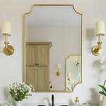 Зеркало в золотой деревянной раме Riviera варинант исполнения - 3 | Loft Concept в Грозном