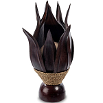 Настольная лампа черная INDONESIAN LAMPS 1 варинант исполнения - 1 | Loft Concept в Грозном