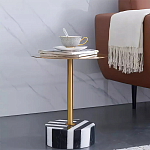 Дизайнерский журнальный стол с круглой столешницей на чёрно-белом основании Muruv варинант исполнения - 1 | Loft Concept в Грозном