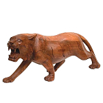 Статуэтка в виде тигра из дерева суар Predator варинант исполнения - 1 | Loft Concept в Грозном