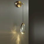 Бра с плафоном в форме капли Crystal Transparent Drop варинант исполнения - 3 | Loft Concept в Грозном