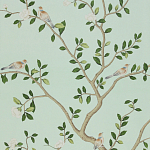 Обои ручная роспись Gustavian Garden Spring on white dyed paper варинант исполнения - 2 | Loft Concept в Грозном