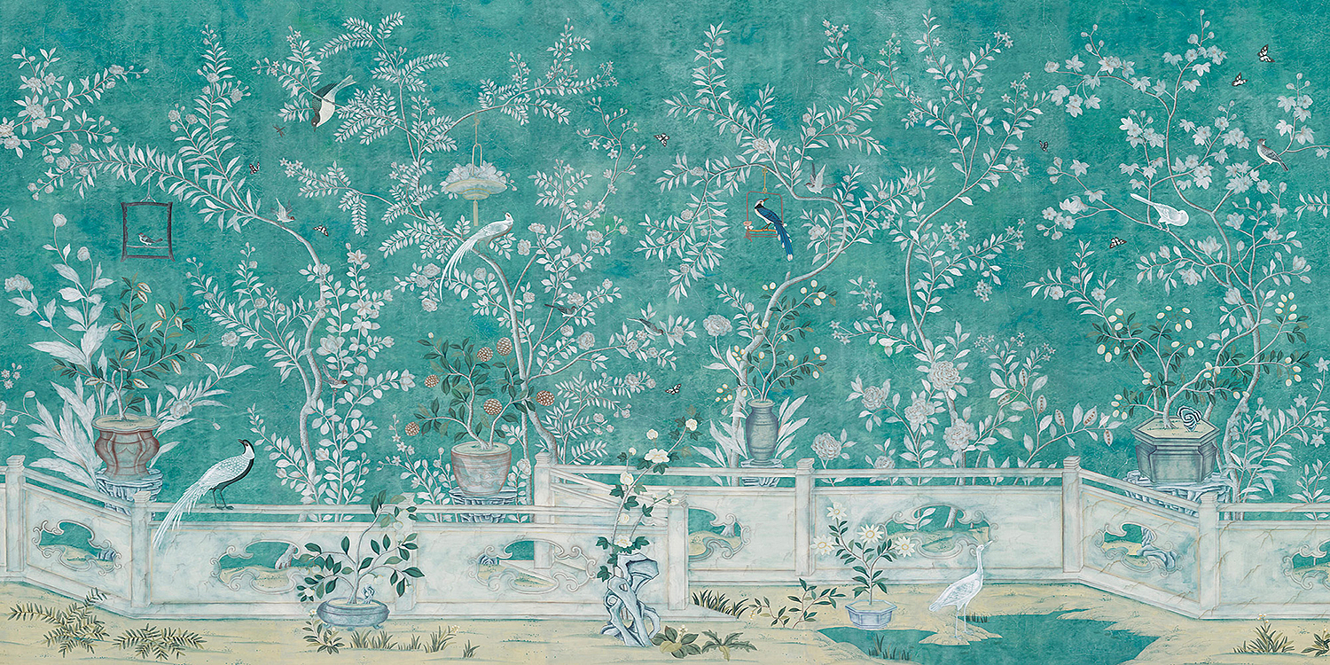 Обои ручная роспись Salon Vert Neptune Green Edo - Loft-Concept в Грозном