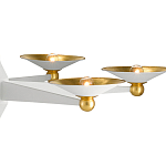 Люстра круглая с бело-золотыми плафонами Light Source варинант исполнения - 1 | Loft Concept в Грозном