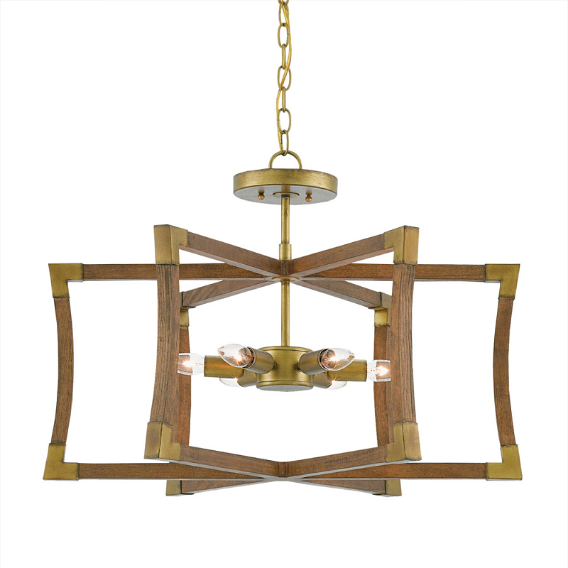 Подвесной светильник в форме фонаря коричневый Brown Eco Lantern Коричневый Латунь Подвесной светильник в форме фонаря коричневый Brown Eco Lantern Коричневый Латунь в Грозном | Loft Concept
