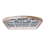 Зеркало-окно настенное в венецианском стиле с деревянной рамой бежевого цвета Venetian Smooth варинант исполнения - 3 | Loft Concept в Грозном