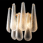 Бра с подвесками из рифленного стекла в форме капель Textured Glass варинант исполнения - 1 | Loft Concept в Грозном
