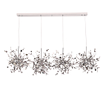 Люстра подвесная из четырех частей с металлическими круглыми элементами Terzani Argent варинант исполнения - 3 | Loft Concept в Грозном