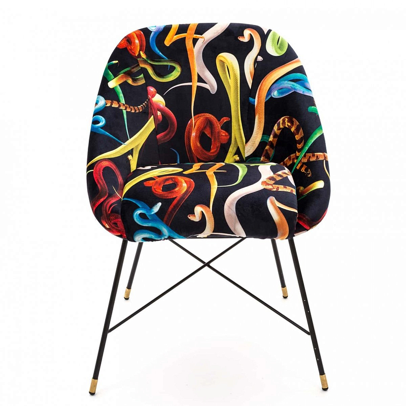 Кресло Seletti Padded Chair Snakes Мульти Черный в Грозном | Loft Concept 