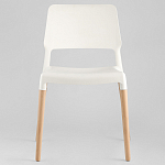 Пластиковый стул на ножках из массива бука Ferret White 4 шт варинант исполнения - 3 | Loft Concept в Грозном