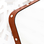 Зеркало прямоугольное в металлической раме с кожаной отделкой Loft in Reflection варинант исполнения - 4 | Loft Concept в Грозном