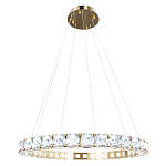 Люстра круглая подвесная с хрустальными элементами на золотом основании Диаметр 79 см Ring Horizontal варинант исполнения - 1 | Loft Concept в Грозном