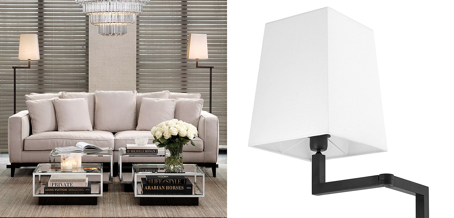 Торшер Eichholtz Floor Lamp Cambell Brass - Loft-Concept в Грозном