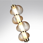 Подвесной светильник с 4-мя рифлеными стеклянными шарами Marcelh Light варинант исполнения - 9 | Loft Concept в Грозном
