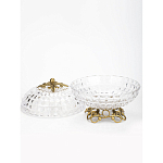 Конфетница из прозрачного рельефного стекла Eden Garden варинант исполнения - 4 | Loft Concept в Грозном