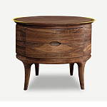 Прикроватный столик из дерева с 2-мя ящиками Moon Walnut Furniture варинант исполнения - 6 | Loft Concept в Грозном