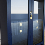 Дизайнерский шкаф витрина Elsa Dreams Blue с 4-мя ящиками варинант исполнения - 4 | Loft Concept в Грозном