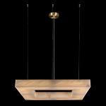 Люстра с квадратным каменным плафоном Calcite Square Light варинант исполнения - 1 | Loft Concept в Грозном