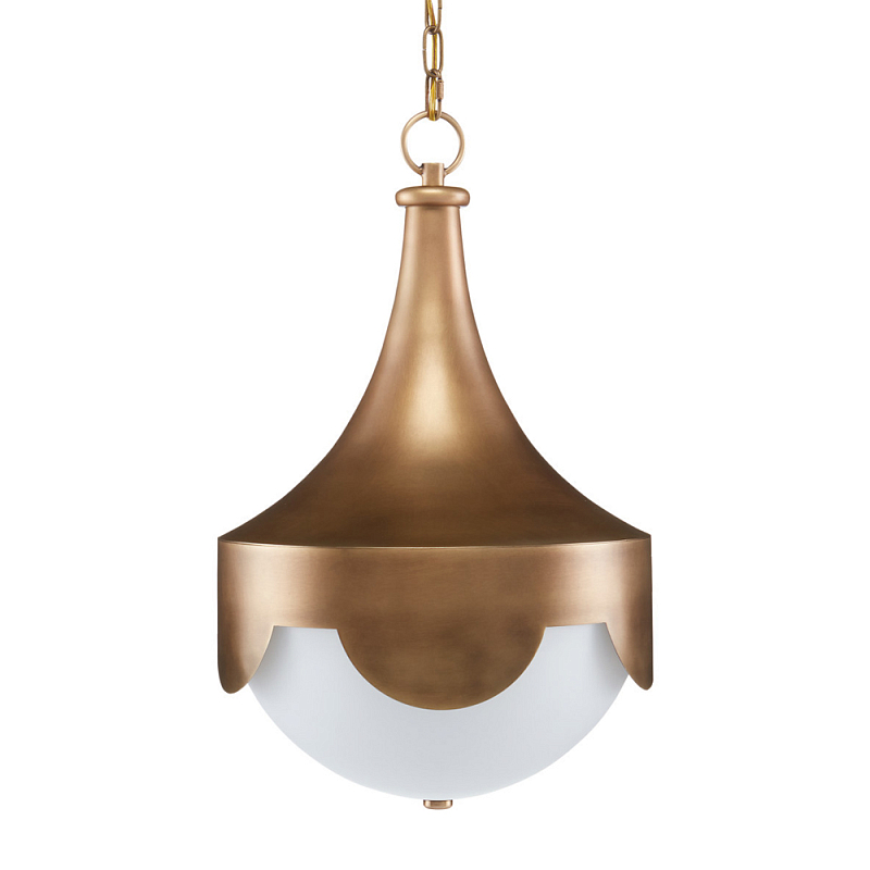 Подвесной светильник светодиодный с каркасом в форме купола Lantern under the Dome Золотой Белый Подвесной светильник светодиодный с каркасом в форме купола Lantern under the Dome Золотой Белый в Грозном | Loft Concept