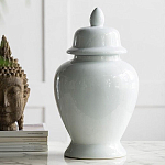 Ваза белая с крышкой однотонная Chinoiserie Ceramics варинант исполнения - 2 | Loft Concept в Грозном