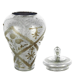 Ваза из стекла с крышкой и декоративными узорами Chinoiserie Ceramics варинант исполнения - 1 | Loft Concept в Грозном