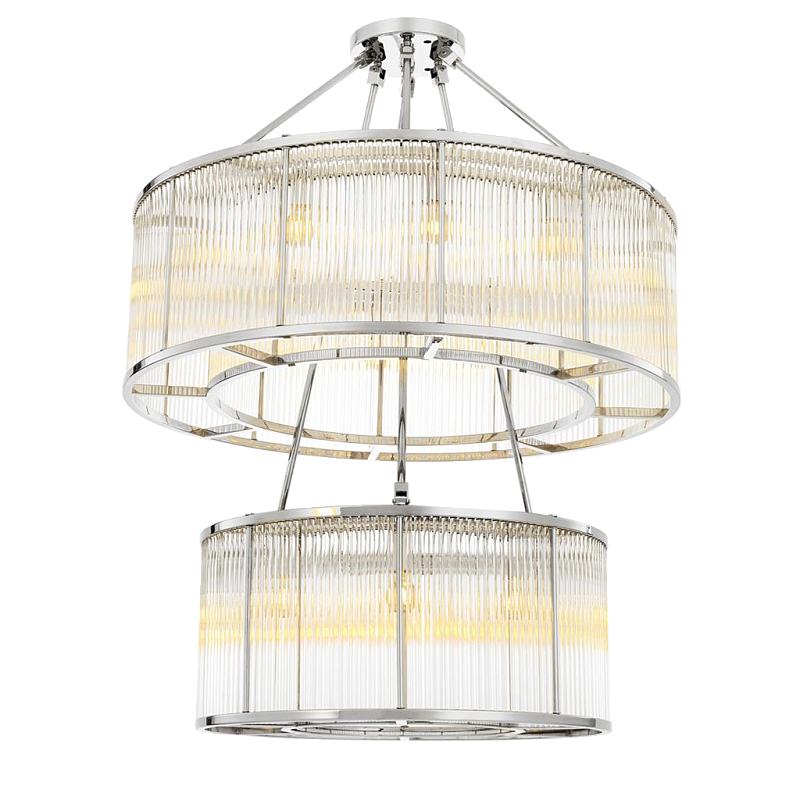 Люстра Chandelier Bernardi Nickel Никель Прозрачный в Грозном | Loft Concept 