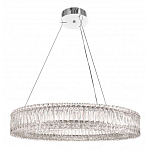 Люстра подвесная круглая из прозрачного хрусталя с корпусом из металла цвета хром Selfsufficient варинант исполнения - 5 | Loft Concept в Грозном