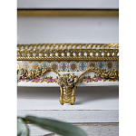 Чаша с цветочным орнаментом на бронзовых ножках Eden Garden варинант исполнения - 4 | Loft Concept в Грозном