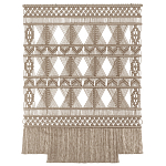 Панно на стену плетеное Макраме бежевый цвет  варинант исполнения - 13 | Loft Concept в Грозном