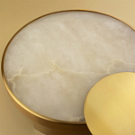 Бра в форме диска из бежевого алебастра Cryptocrystalline Stone варинант исполнения - 2 | Loft Concept в Грозном