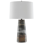 Настольная лампа с конусовидным тканевым абажуром Rock варинант исполнения - 1 | Loft Concept в Грозном