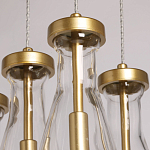 Люстра с 9-ю прозрачными стеклянными плафонами в форме капли Lucid Rain  варинант исполнения - 8 | Loft Concept в Грозном