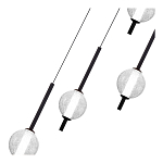 Люстра светодиодная каскадная с 4-мя сферическими стеклянными плафонами Splatter варинант исполнения - 4 | Loft Concept в Грозном