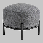 Пуф Стоун букле Fluffy темно-серый варинант исполнения - 1 | Loft Concept в Грозном