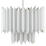 Люстра белая с гофрированным двойным абажуром Corrugated Double Lampshade варинант исполнения - 3 | Loft Concept в Грозном