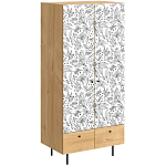 Шкаф с принтом Floral notes варинант исполнения - 1 | Loft Concept в Грозном