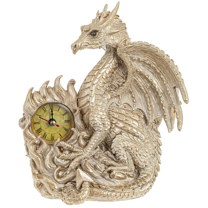Часы в виде дракона Light Gold Dragon Clock Золотой Часы в виде дракона Light Gold Dragon Clock Золотой в Грозном | Loft Concept